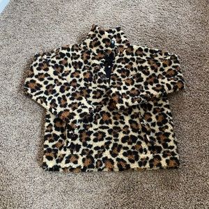J. Crew leopard pullover fleece